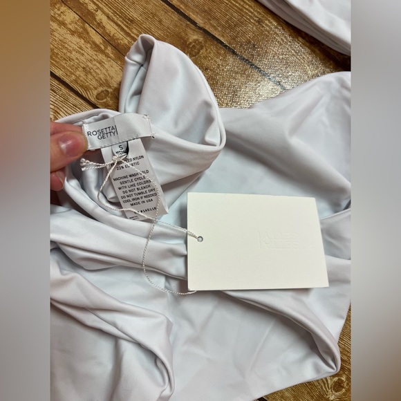 NWT ROSETTA GETTY Drawstring Bandeau One Piece Swimsuit - Picture 6 of 8